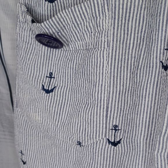 Lucy Love Blue and White With Anchors Halter Style Top - Picture 4 of 12